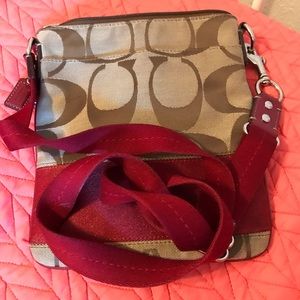 Burgundy Coach Satchel